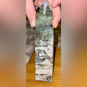 8” Druzy Moss Agate Tower